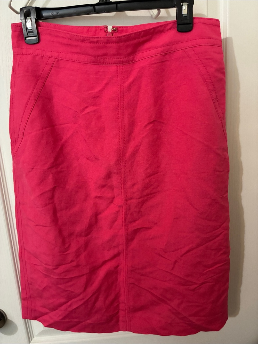 Ann Taylor Bright Pink Pencil Skirt